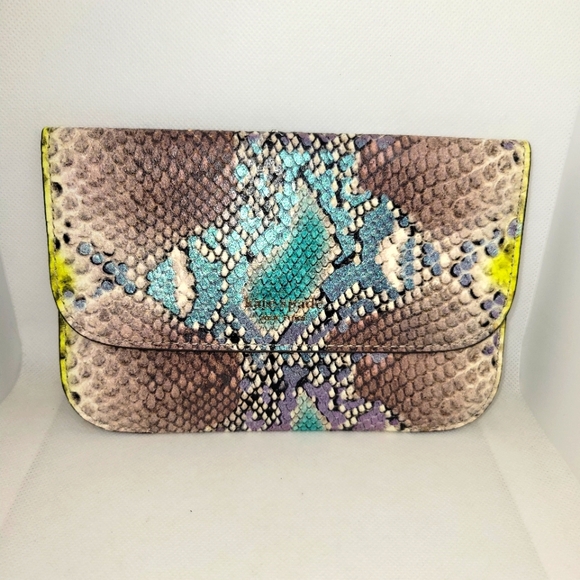 KATE SPADE Python Embossed Pouch - Picture 1 of 14
